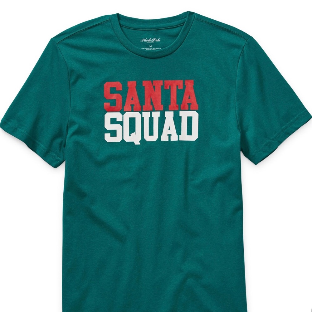 Green Santa Squad Graphic T-Shirt